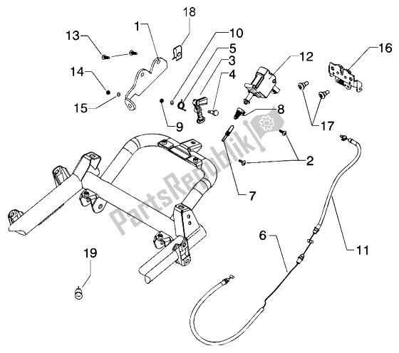 Toutes les pièces pour le Contrôle De Déverrouillage De La Selle du Piaggio Beverly 125 2002