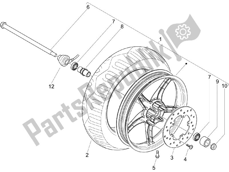 Toutes les pièces pour le Roue Avant du Piaggio Liberty 50 4T Delivery 2006