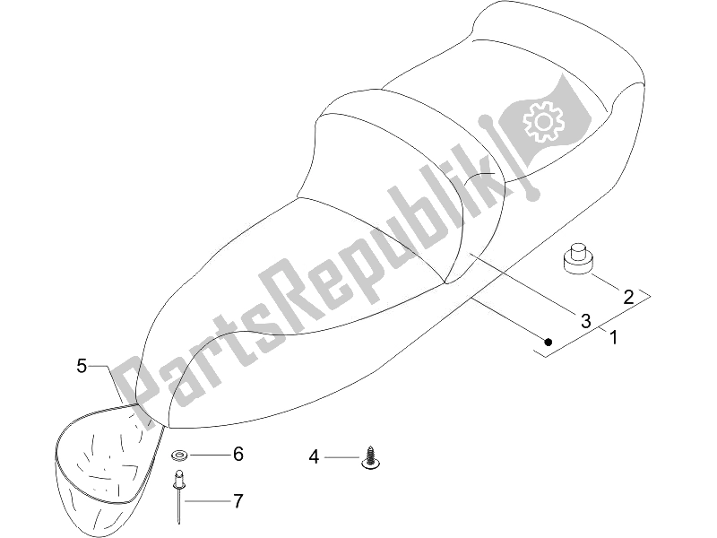 Todas las partes para Silla De Montar / Asientos de Piaggio X9 125 Evolution Euro 3 UK 2007