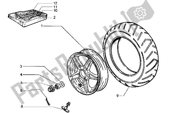 Tutte le parti per il Ruota Posteriore del Piaggio Hexagon LXT 180 1998