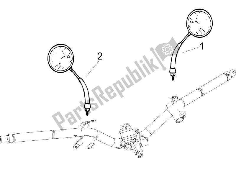 All parts for the Driving Mirror/s of the Piaggio Liberty 50 4T Sport 2006