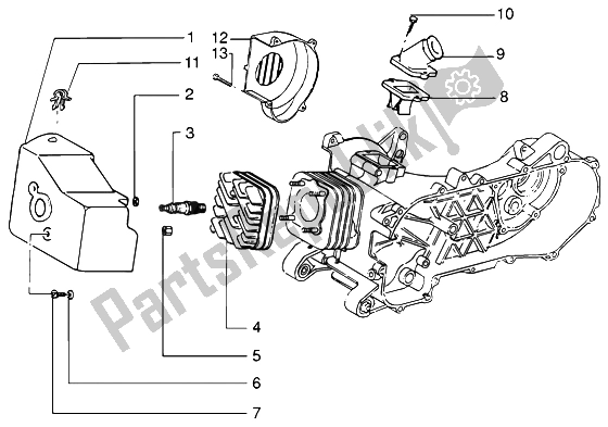 Toutes les pièces pour le Entrée De Culasse Et Tuyau D'induction du Piaggio NRG MC3 DT 50 2004