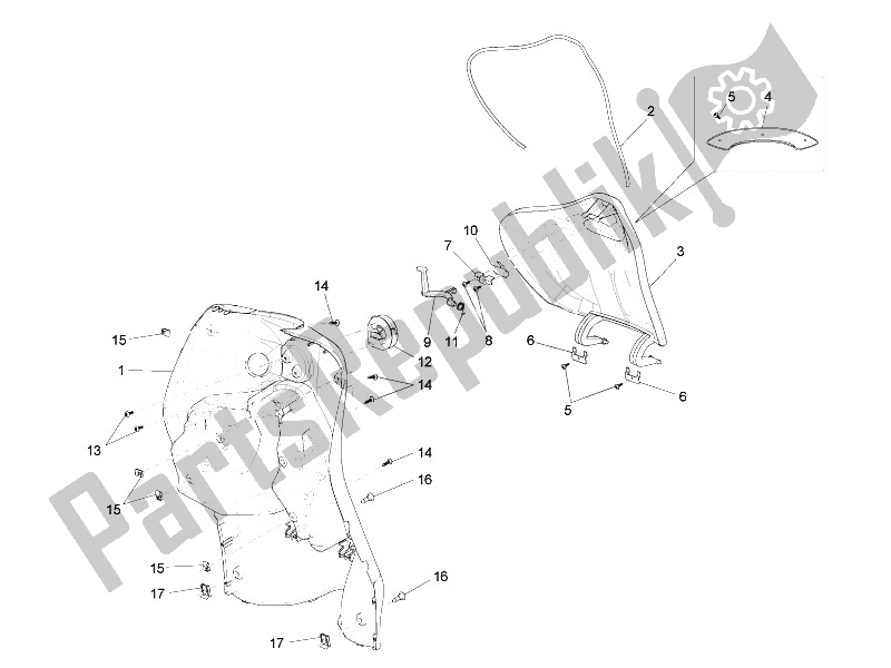 Toutes les pièces pour le Boîte à Gants Avant - Panneau De Protection Des Genoux du Piaggio Liberty 125 4T 2V IE E3 Vietnam 2011