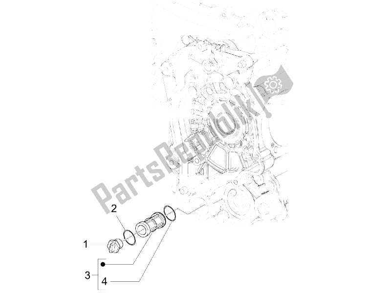 Toutes les pièces pour le Couvercle Magnéto Volant - Filtre à Huile du Piaggio FLY 50 4T 4V 2012