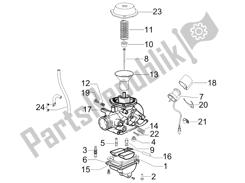 All parts for the Carburetor's Components of the Piaggio Liberty 50 4T 2005