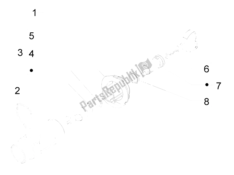 All parts for the Locks of the Piaggio Liberty 50 2T MOC 2009