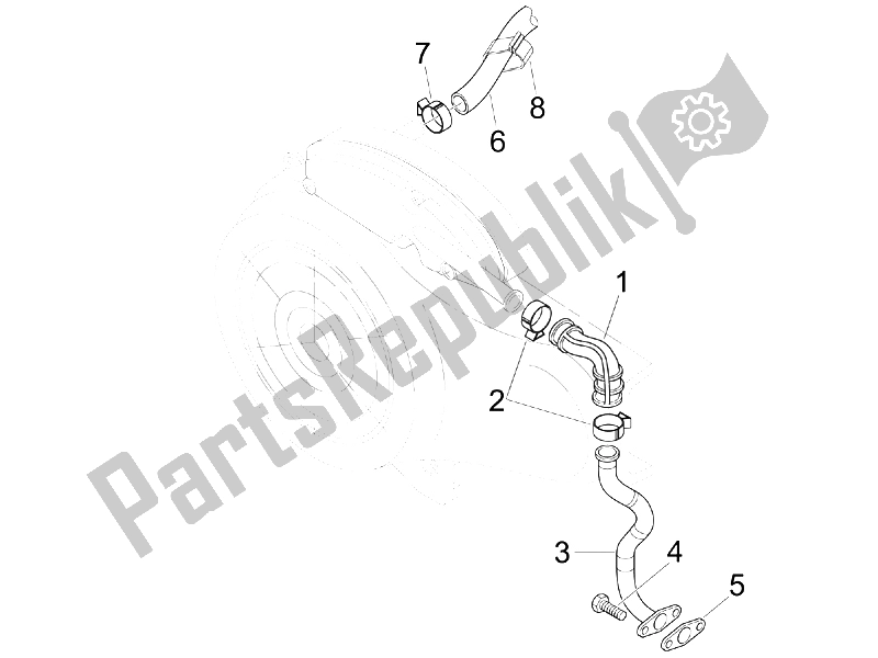 Toutes les pièces pour le Boîte à Air Secondaire du Piaggio ZIP 50 2006