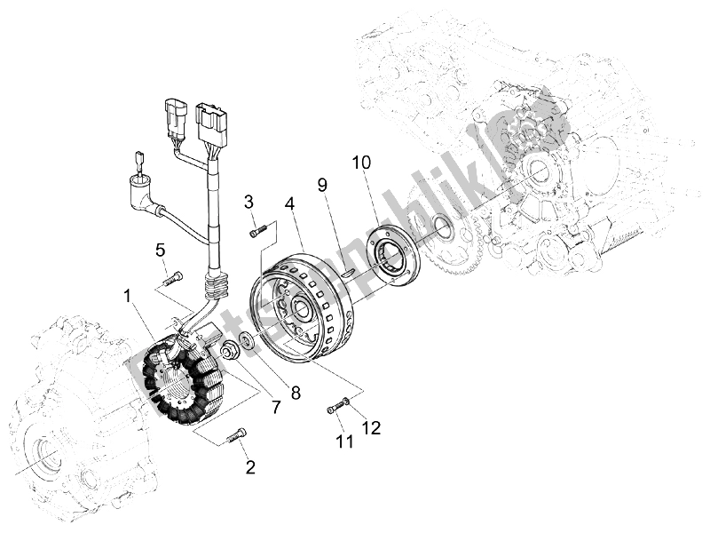 Tutte le parti per il Volano Magneto del Piaggio MP3 250 2006