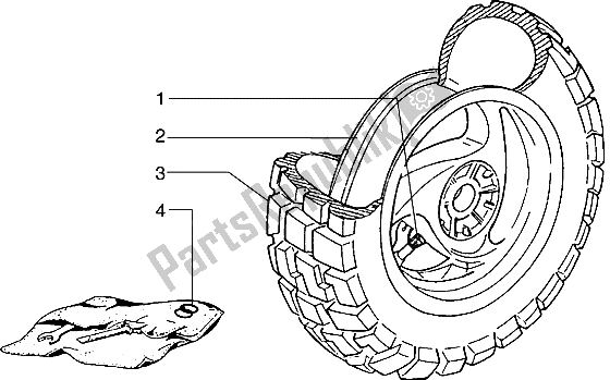 Tutte le parti per il Ruota Posteriore del Piaggio Typhoon 125 X 2000