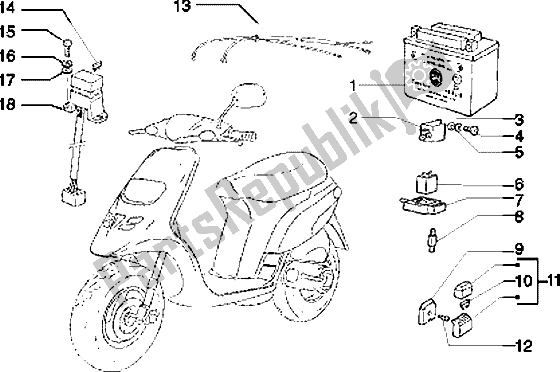 All parts for the Electrical Devices (3) of the Piaggio Typhoon 125 XR 2000