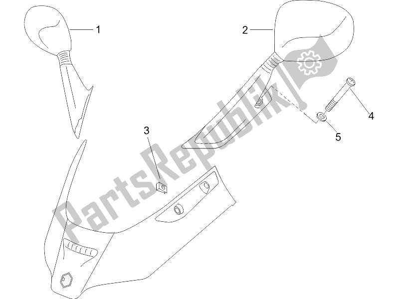 Toutes les pièces pour le Miroir (s) De Conduite du Piaggio X8 150 Street Euro 2 2006