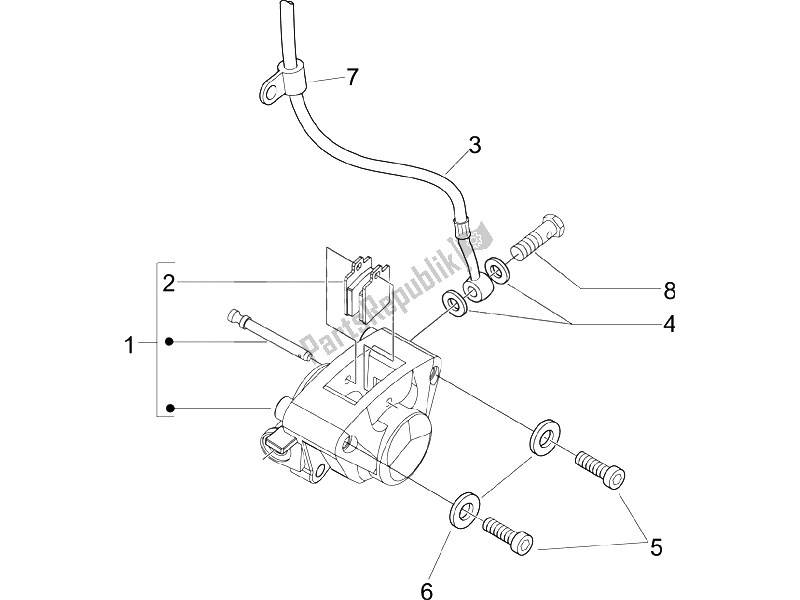 Toutes les pièces pour le Tuyaux De Freins - étriers du Piaggio Liberty 50 2T 2006