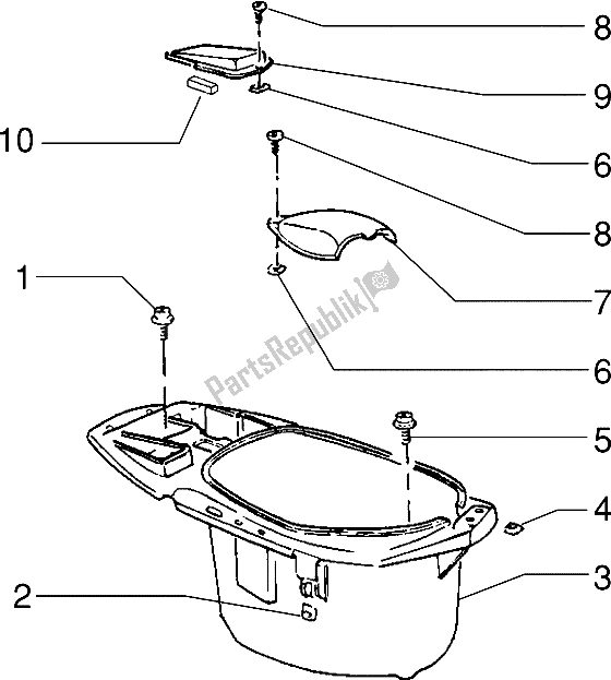 Alle onderdelen voor de Case Helm van de Piaggio ZIP RST 50 1996