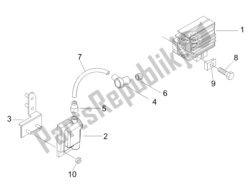 Toutes les pièces pour le Régulateurs De Tension - Unités De Commande électronique (ecu) - H. T. Bobine du Piaggio Liberty 50 4T Delivery TNT 2009