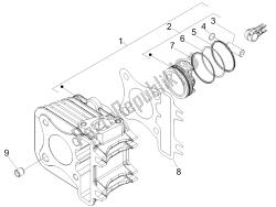 Cylinder-piston-wrist pin unit