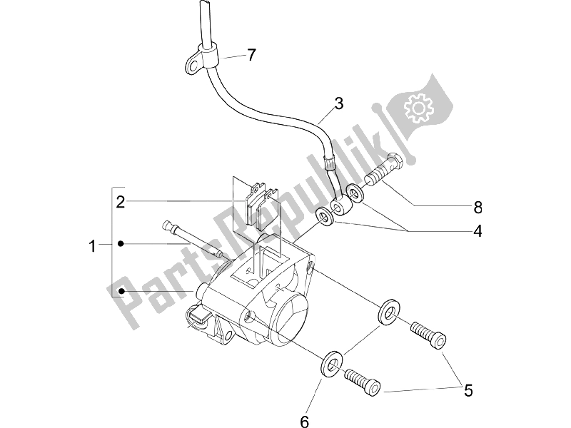 Toutes les pièces pour le Tuyaux De Freins - étriers du Piaggio Liberty 50 2T Sport 2006