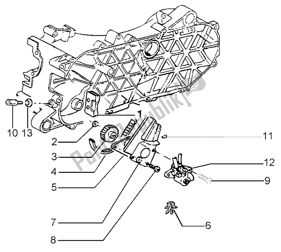 All parts for the Oil Pump of the Piaggio Liberty 50 2T RST 2004