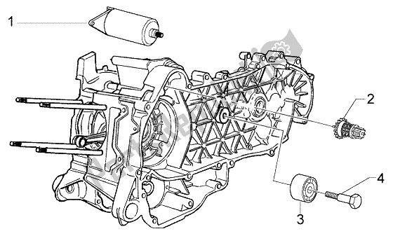 All parts for the Electric Starter-damper Pulley of the Piaggio BV 200 U S A 2005