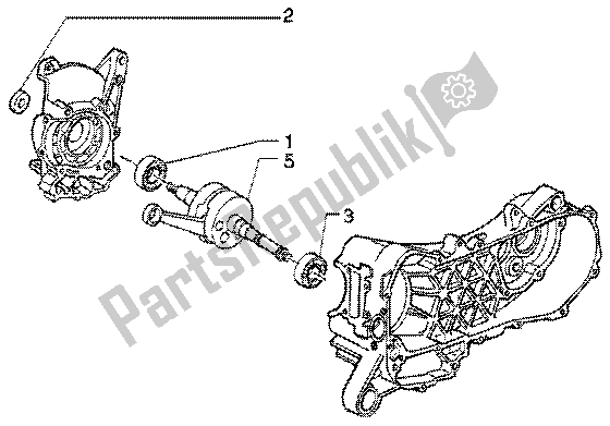 Toutes les pièces pour le Vilebrequin du Piaggio Liberty 50 4T 2001