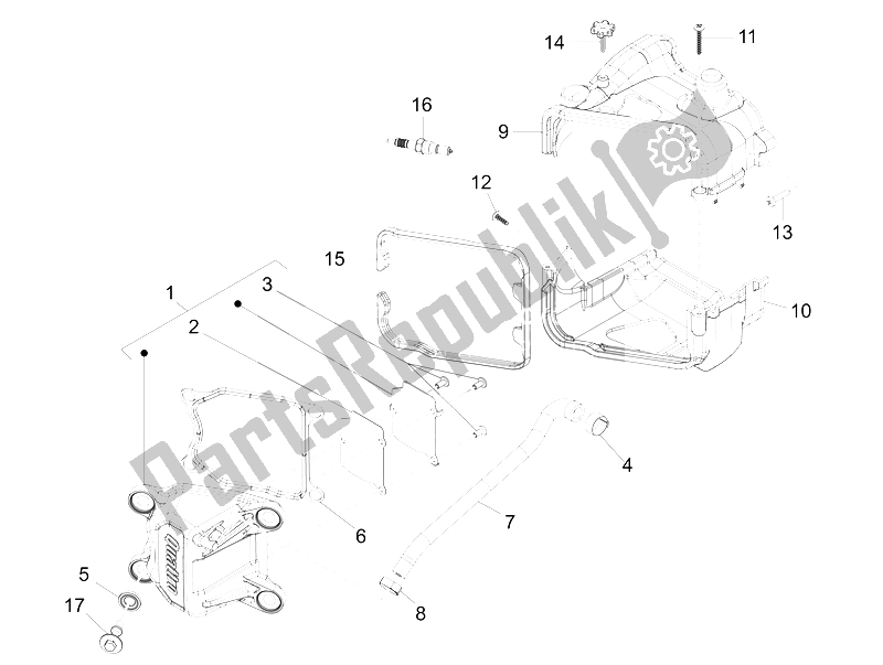 Tutte le parti per il Coperchio Della Testata del Piaggio FLY 50 4T 4V 2012