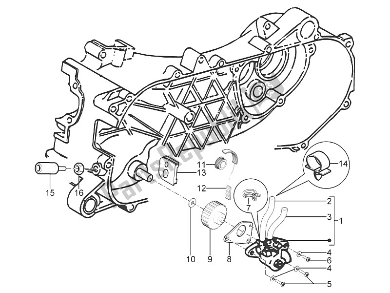 Tutte le parti per il Pompa Dell'olio del Piaggio Typhoon 50 2T E2 2011