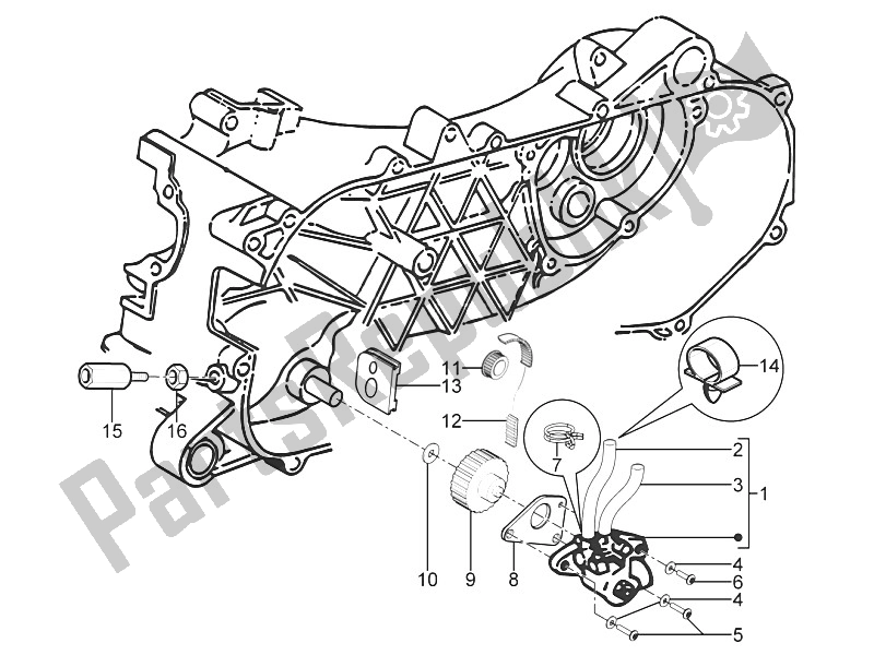 Todas las partes para Bomba De Aceite de Piaggio Typhoon 50 2T E3 CH 2011