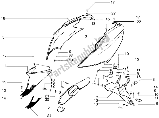 Wszystkie części do Os? Ony Boczne Piaggio Diesis 100 1998