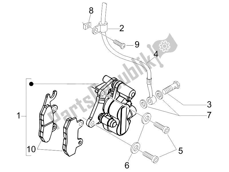 Toutes les pièces pour le Tuyaux De Freins - étriers du Piaggio FLY 50 4T 2006