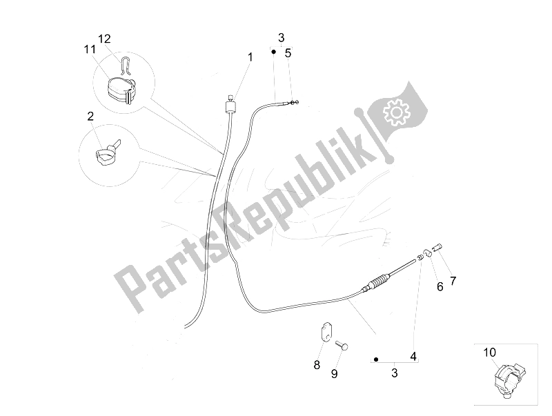 Toutes les pièces pour le Transmissions du Piaggio FLY 50 4T 4V 2012