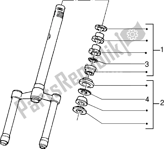 Toutes les pièces pour le Roulements à Billes De Direction du Piaggio NRG 50 1995