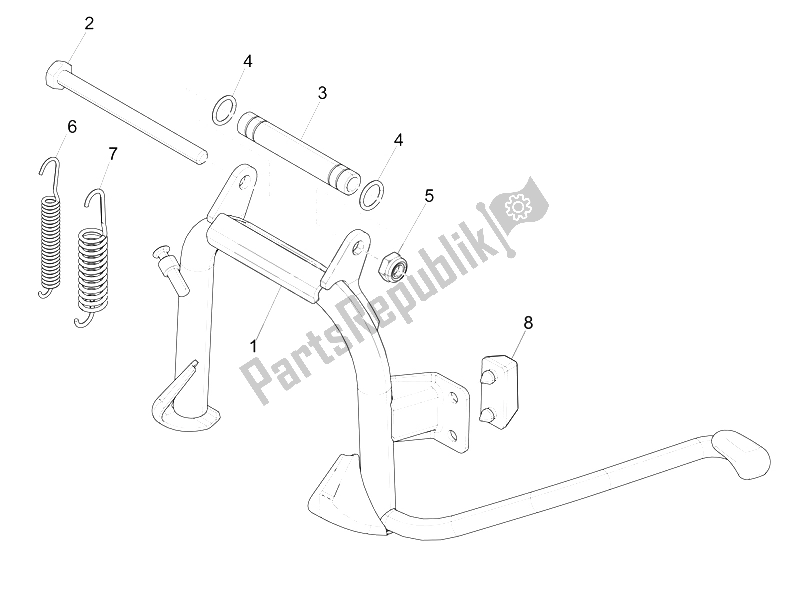 All parts for the Stand/s of the Piaggio Liberty 50 Iget 4T 3V EU 2015