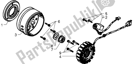 Toutes les pièces pour le Volant Magnéto du Piaggio X9 250 2006