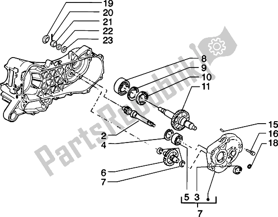 Todas as partes de Eixo Da Roda Traseira do Piaggio ZIP 50 4T 2002