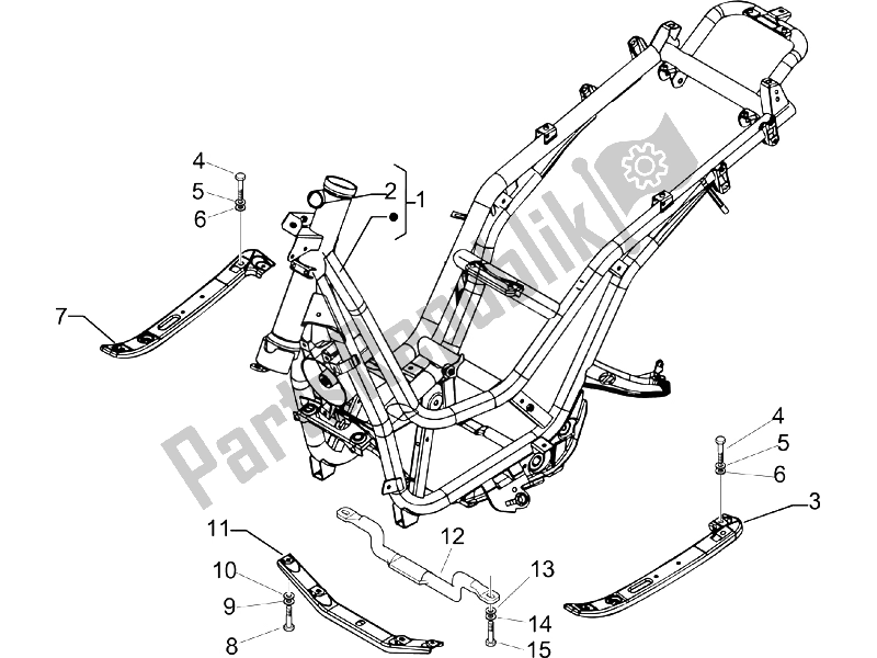 All parts for the Frame/bodywork of the Piaggio Beverly 250 IE E3 2006