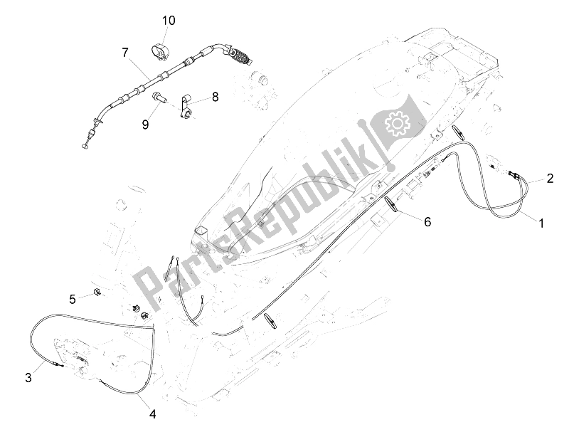 All parts for the Transmissions of the Piaggio X 10 350 4T 4V I E E3 2012