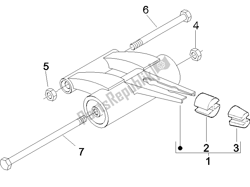 Toutes les pièces pour le Bras Oscillant du Piaggio NRG Power Pure JET 50 2005