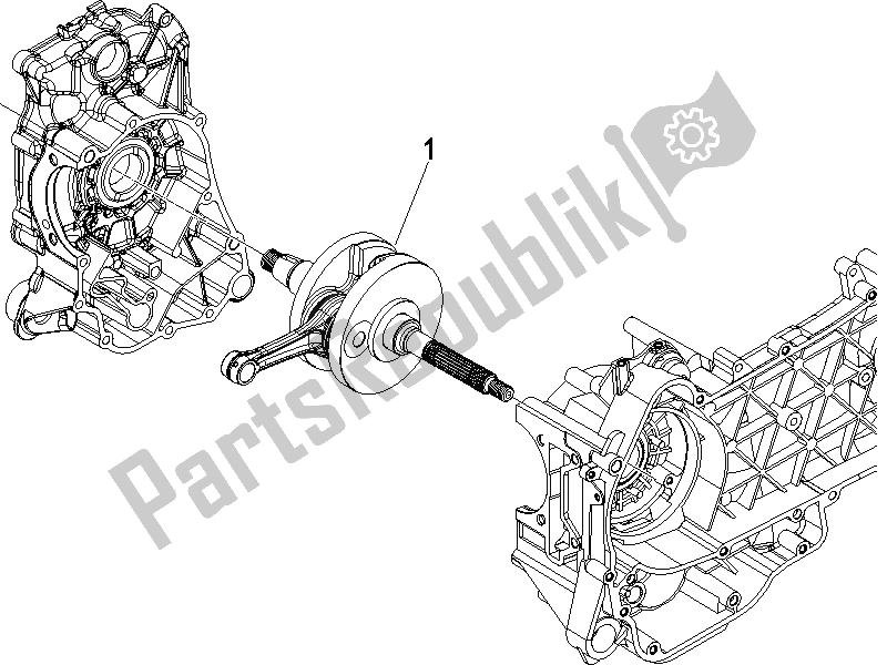 All parts for the Crankshaft of the Piaggio Liberty 200 4T E3 2006