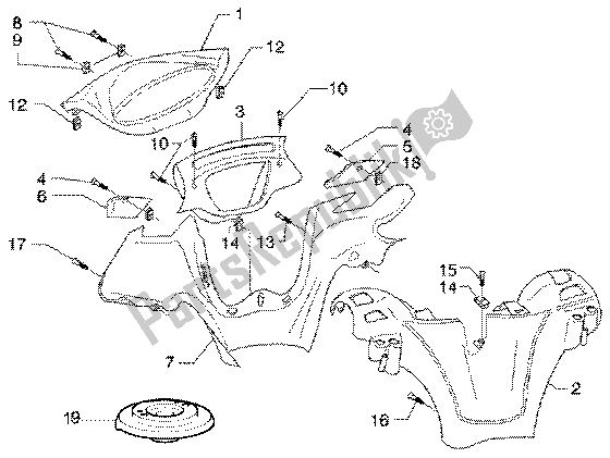 Todas as partes de Revestimentos De Guidão do Piaggio X9 200 2002