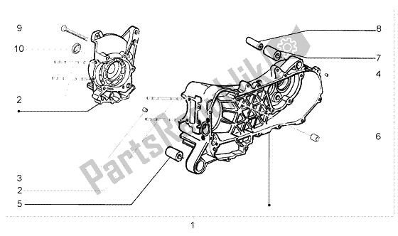 Toutes les pièces pour le Carter du Piaggio FLY 50 4T 2004