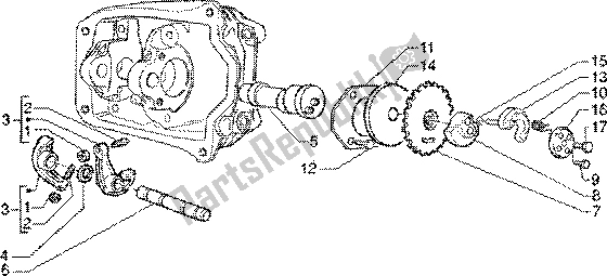 Toutes les pièces pour le Support De Leviers à Bascule du Piaggio Liberty 150 Leader 1998