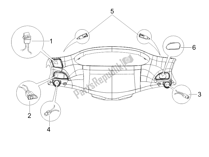 Todas las partes para Selectores - Interruptores - Botones de Piaggio Typhoon 50 2T E2 2009