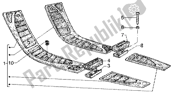 All parts for the Mat Set of the Piaggio Super Hexagon GTX 125 2003