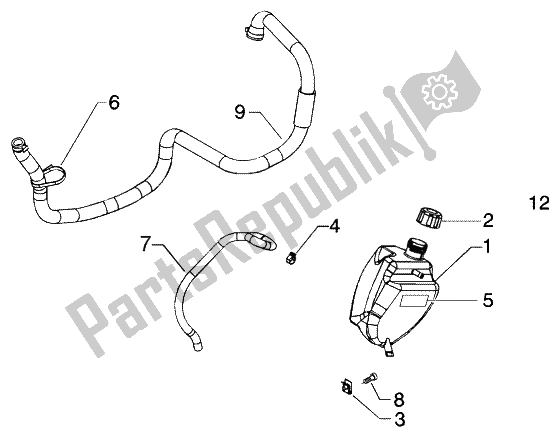 Todas las partes para Tanque De Expansión de Piaggio BV 200 U S A 2005