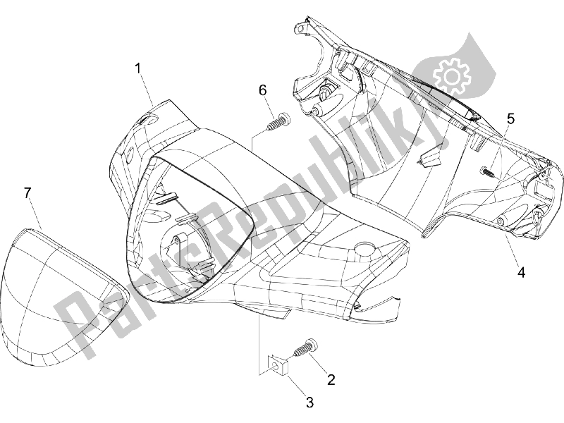 Toutes les pièces pour le Couvertures De Guidon du Piaggio Liberty 50 4T Delivery TNT 2009