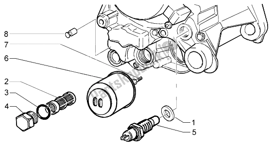 Tutte le parti per il Filtro Dell'olio del Piaggio X9 125 Evolution 2006