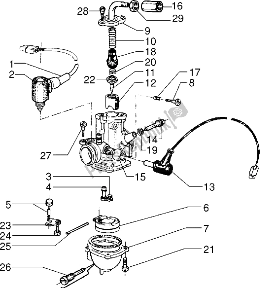 Alle onderdelen voor de Carburateur (2) van de Piaggio Skipper 125 1998