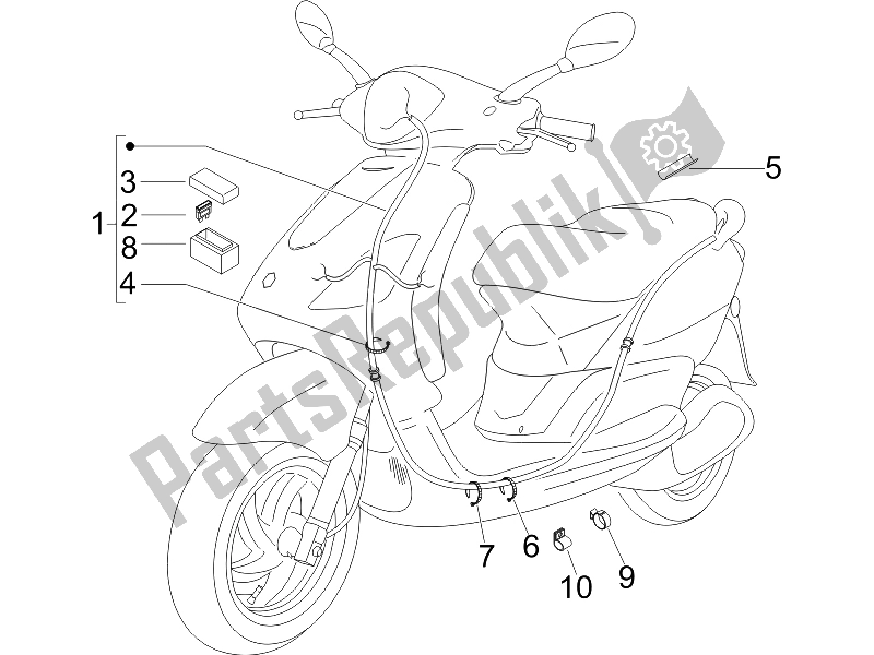 All parts for the Main Cable Harness of the Piaggio FLY 150 4T 2006