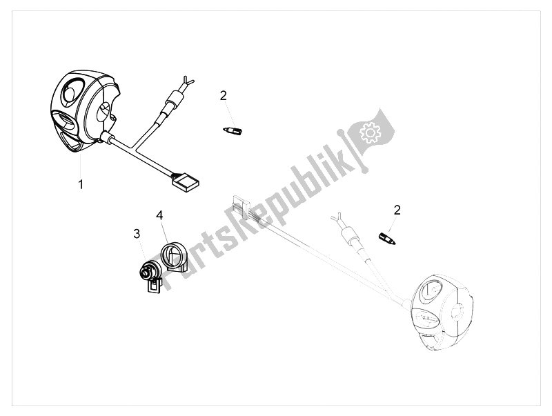 All parts for the Selectors - Switches - Buttons of the Piaggio Carnaby 300 4T IE Cruiser 2009