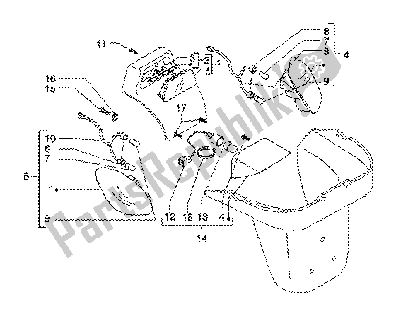 Todas las partes para Luces Traseras de Piaggio X9 125 SL 2006