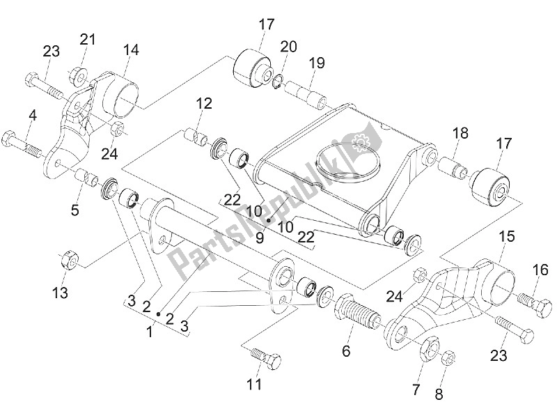 Todas las partes para Brazo Oscilante de Piaggio MP3 500 LT Sport Business 2011